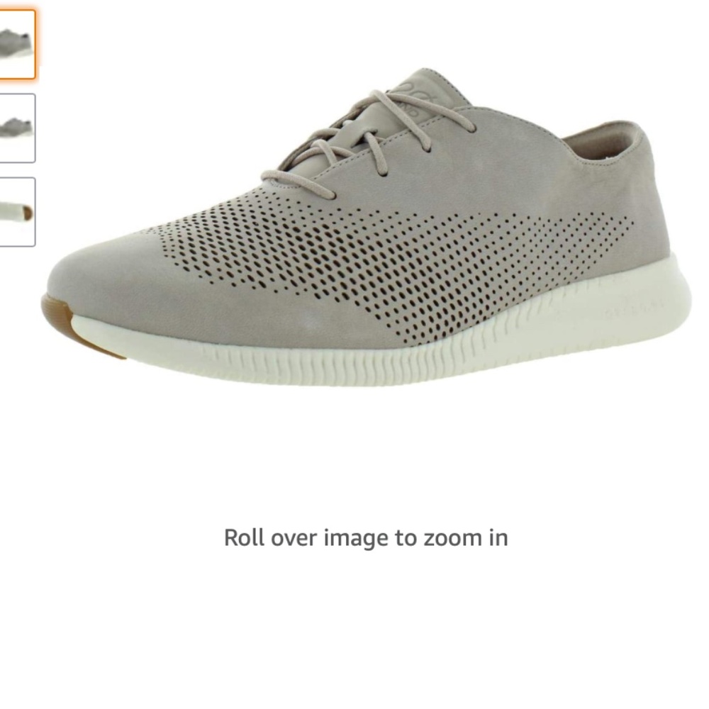 Cole Haan Zero Grand Laser Wing Oxford, Taupe Suede, Size 11